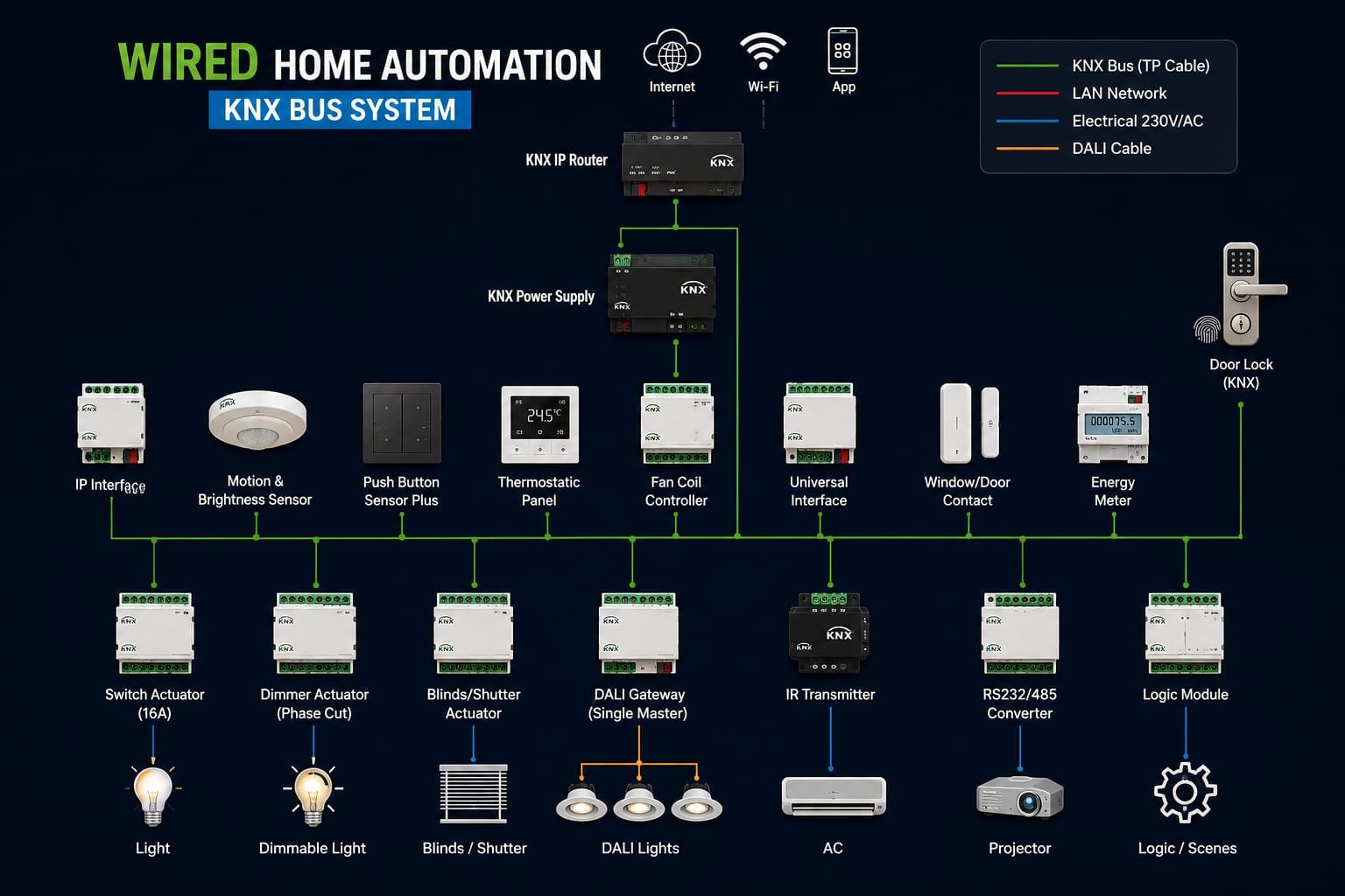 KNX Automation panel and system architecture